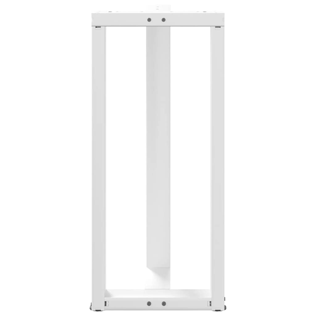 barbordsben T-formet 2 stk. hvid 50x35x(90-91) cm stål