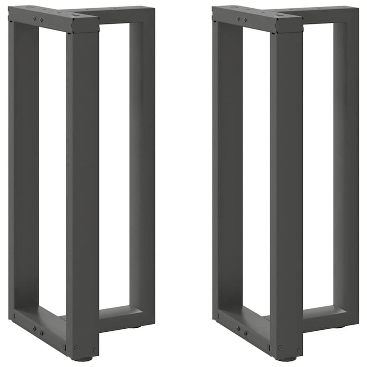 barbordsben T-formet 2 stk 50x35x(90-91) cm stål antracitgrå