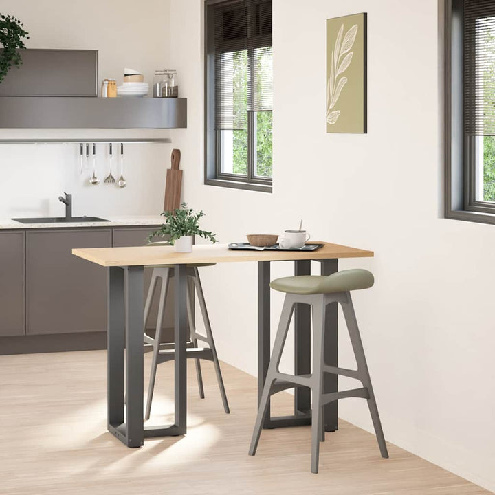 barbordsben T-formet 2 stk 50x35x(90-91) cm stål antracitgrå
