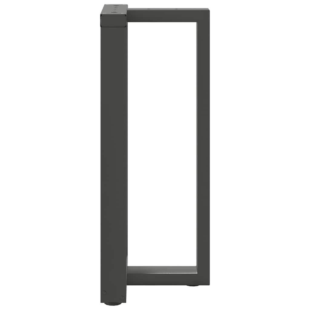 barbordsben T-formet 2 stk 50x35x(90-91) cm stål antracitgrå