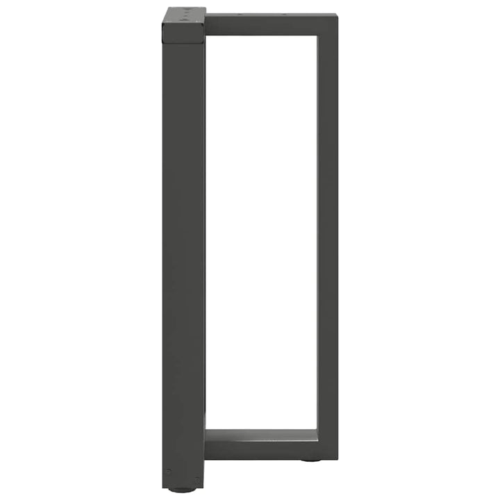 barbordsben T-formet 2 stk 50x35x(90-91) cm stål antracitgrå
