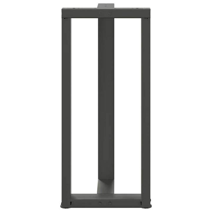 barbordsben T-formet 2 stk 50x35x(90-91) cm stål antracitgrå