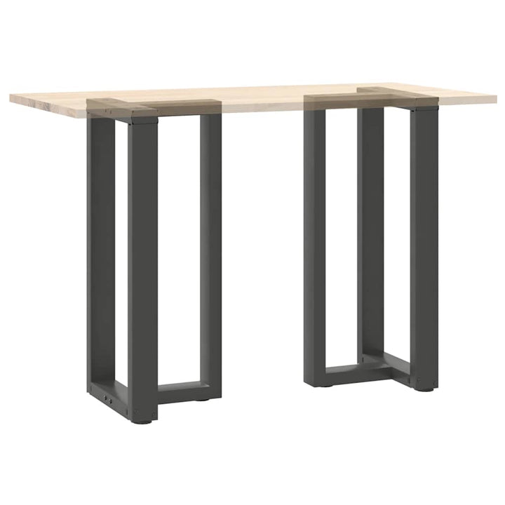 barbordsben T-formet 2 stk 50x35x(90-91) cm stål antracitgrå