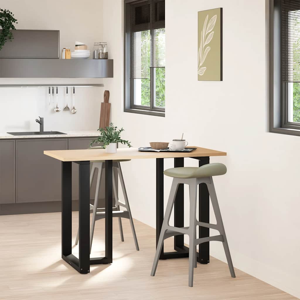 barbordsben T-formet 2 stk. sort 60x35x(90-91) cm stål