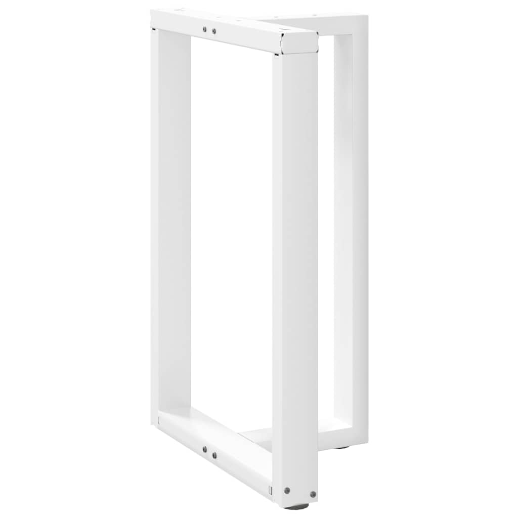barbordsben T-formet 2 stk. hvid 60x35x(90-91) cm stål