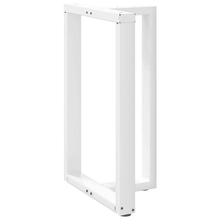 barbordsben T-formet 2 stk. hvid 60x35x(90-91) cm stål