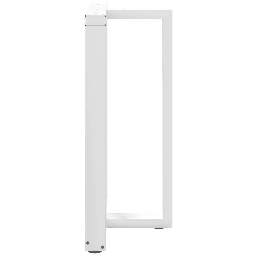 barbordsben T-formet 2 stk. hvid 60x35x(90-91) cm stål