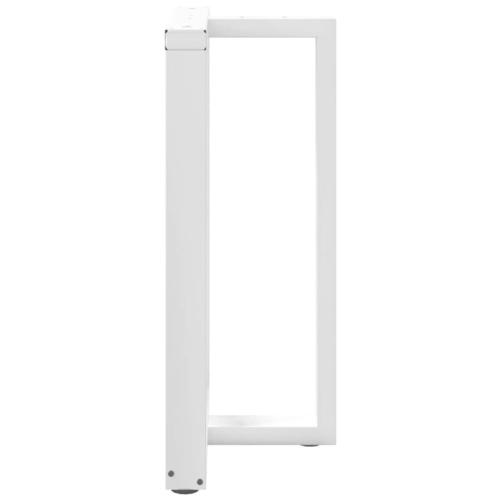 barbordsben T-formet 2 stk. hvid 60x35x(90-91) cm stål