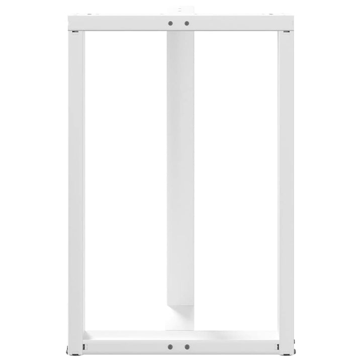barbordsben T-formet 2 stk. hvid 60x35x(90-91) cm stål