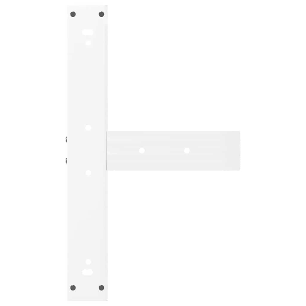 barbordsben T-formet 2 stk. hvid 60x35x(90-91) cm stål