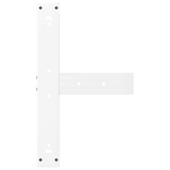 barbordsben T-formet 2 stk. hvid 60x35x(90-91) cm stål
