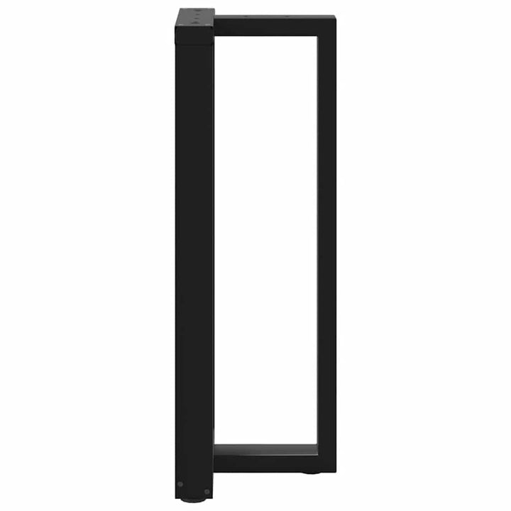 barbordsben T-formet 2 stk. sort 40x35x(100-101) cm stål