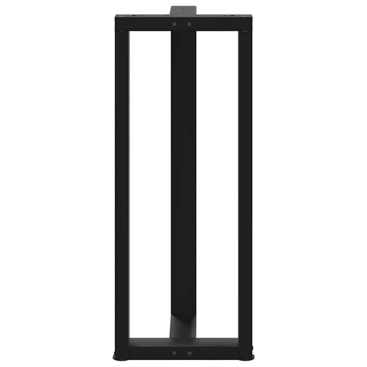 barbordsben T-formet 2 stk. sort 40x35x(100-101) cm stål