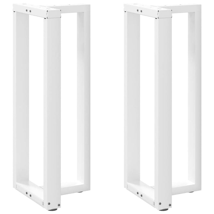 barbordsben T-formet 2 stk 40x35x(100-101) cm stål hvid