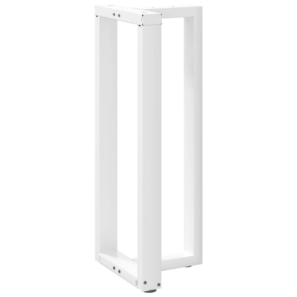 barbordsben T-formet 2 stk 40x35x(100-101) cm stål hvid