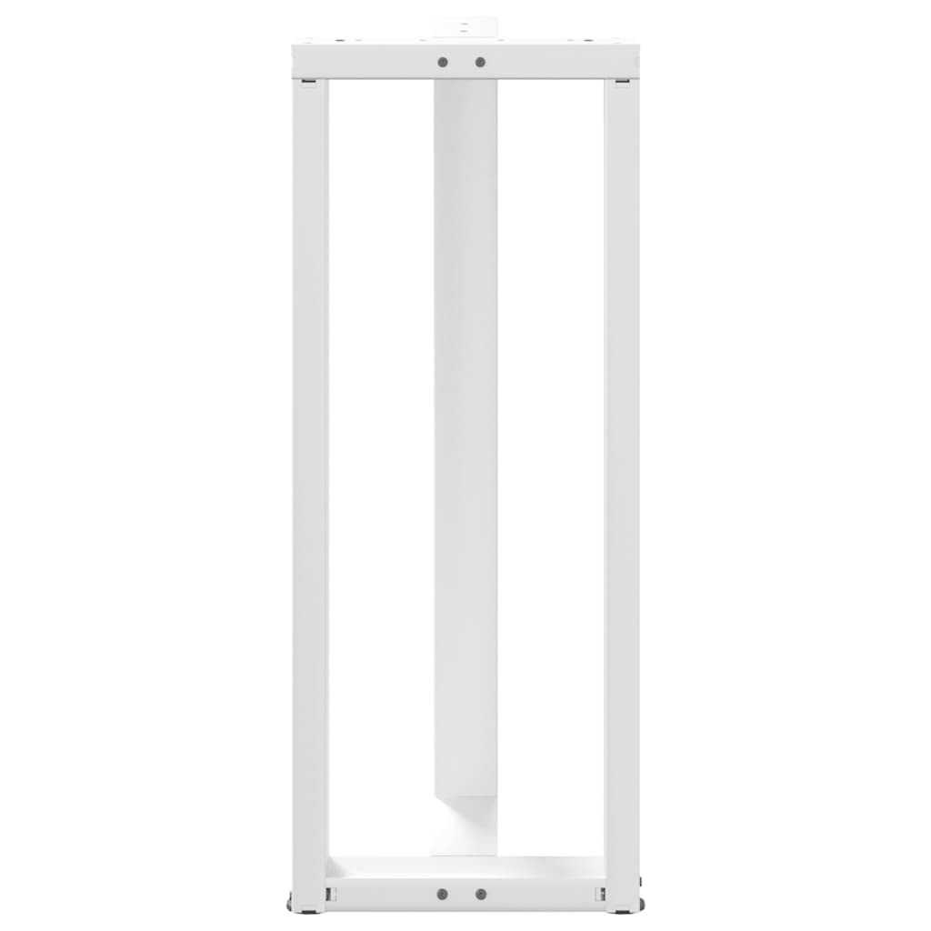 barbordsben T-formet 2 stk 40x35x(100-101) cm stål hvid