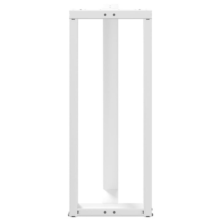 barbordsben T-formet 2 stk 40x35x(100-101) cm stål hvid