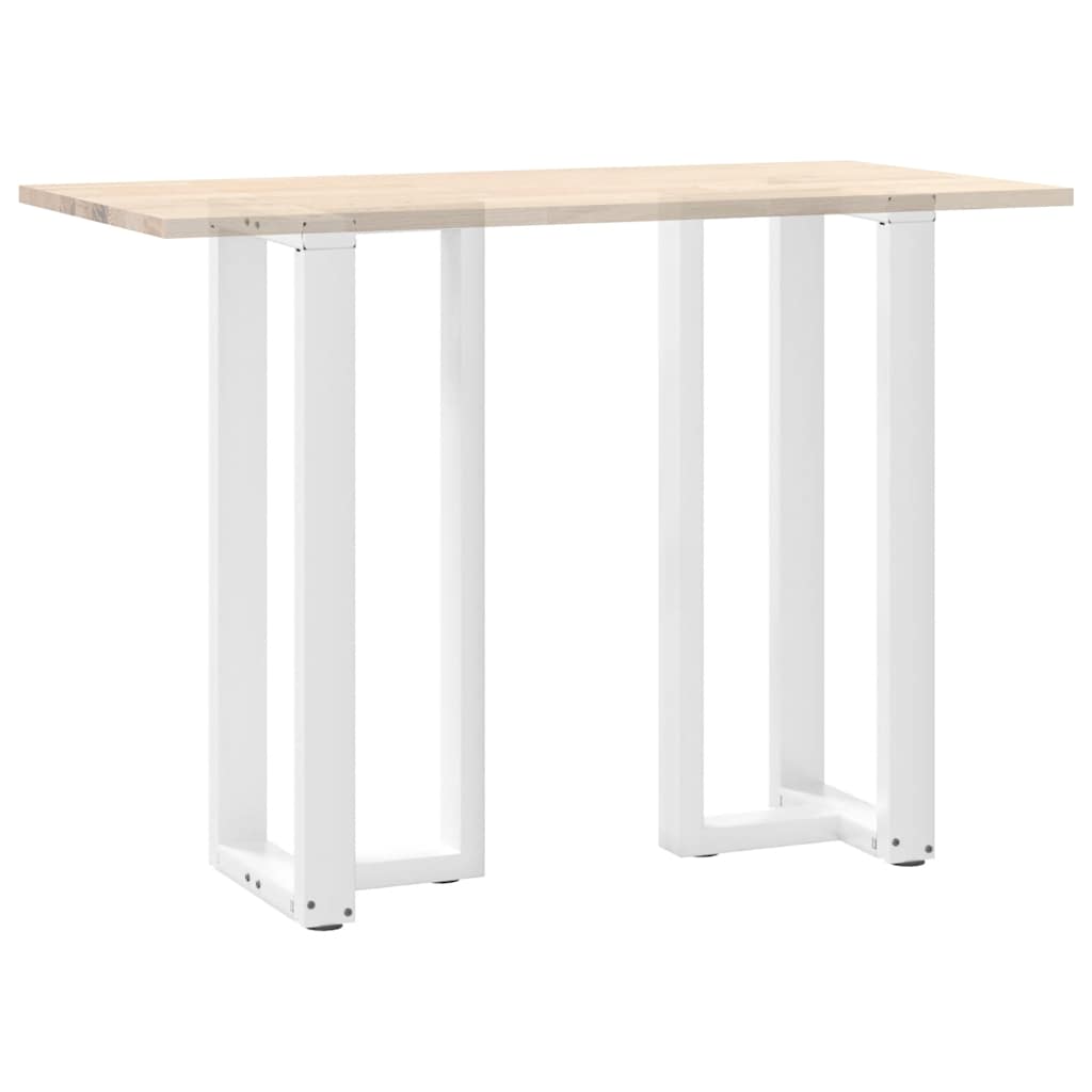 barbordsben T-formet 2 stk 40x35x(100-101) cm stål hvid
