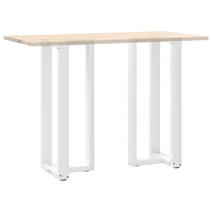 barbordsben T-formet 2 stk 40x35x(100-101) cm stål hvid
