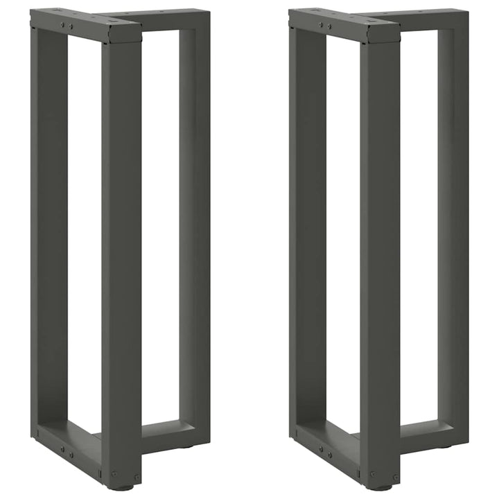 barbordsben T-formet 2 stk. antracit 40x35x(100-101) cm stål