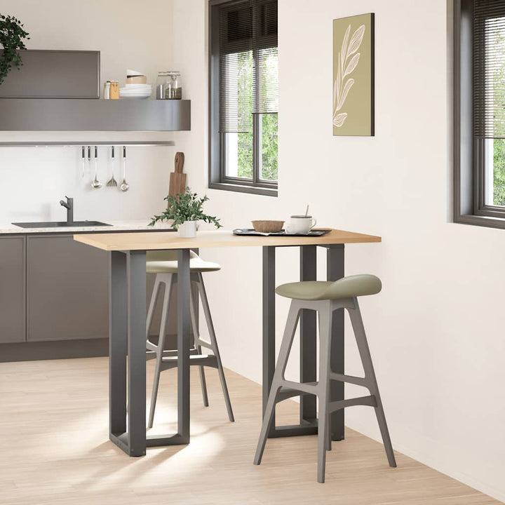 barbordsben T-formet 2 stk. antracit 40x35x(100-101) cm stål