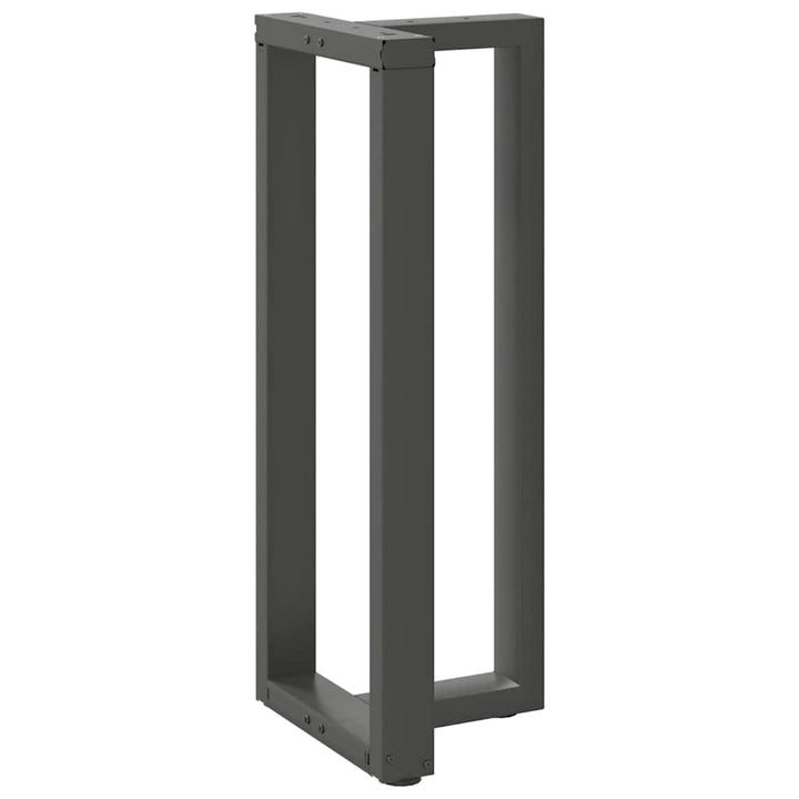 barbordsben T-formet 2 stk. antracit 40x35x(100-101) cm stål