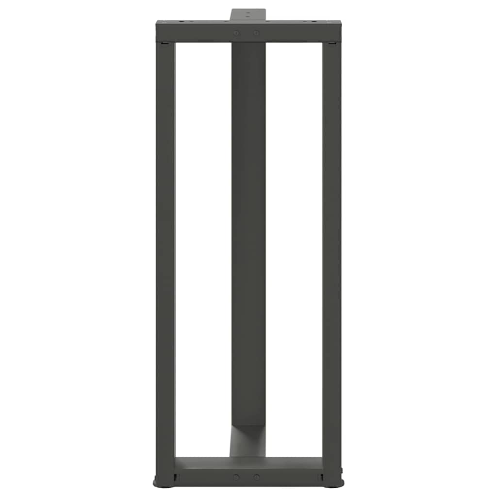 barbordsben T-formet 2 stk. antracit 40x35x(100-101) cm stål