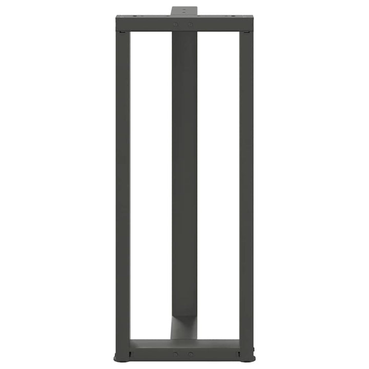 barbordsben T-formet 2 stk. antracit 40x35x(100-101) cm stål