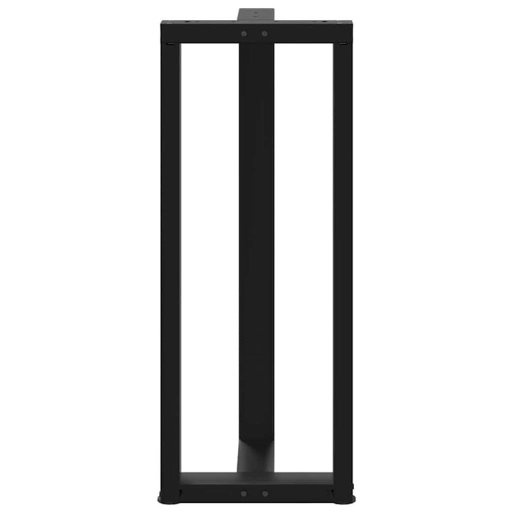 barbordsben T-formet 2 stk. sort 50x35x(100-101) cm stål