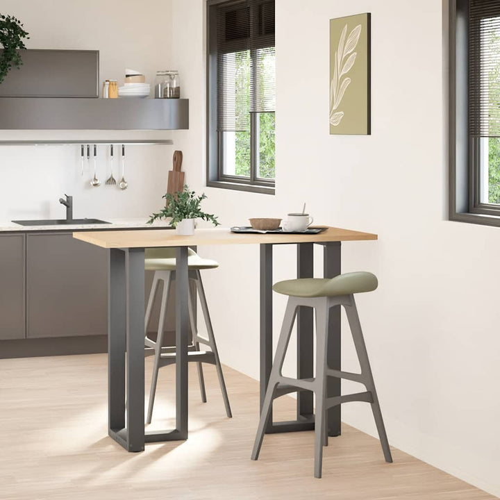 barbordsben T-formet 2 stk. antracit 50x35x(100-101) cm stål
