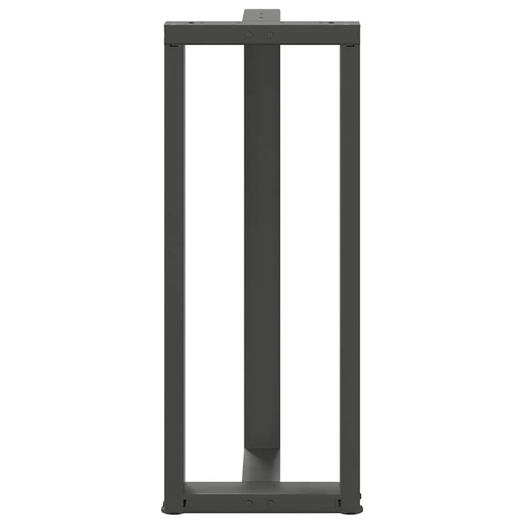 barbordsben T-formet 2 stk. antracit 50x35x(100-101) cm stål