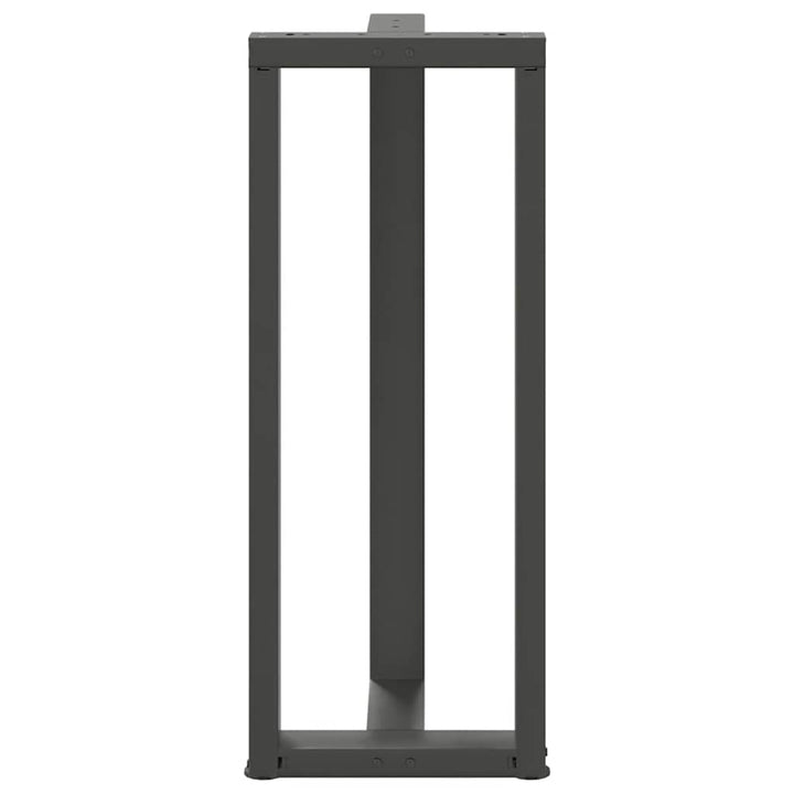 barbordsben T-formet 2 stk. antracit 50x35x(100-101) cm stål