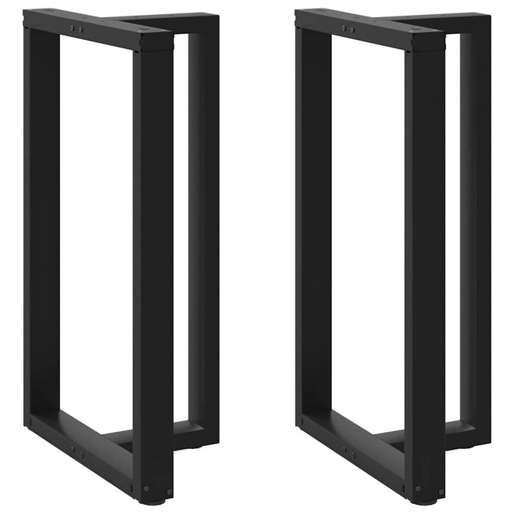 barbordsben T-formet 2 stk. sort 60x35x(100-101) cm stål