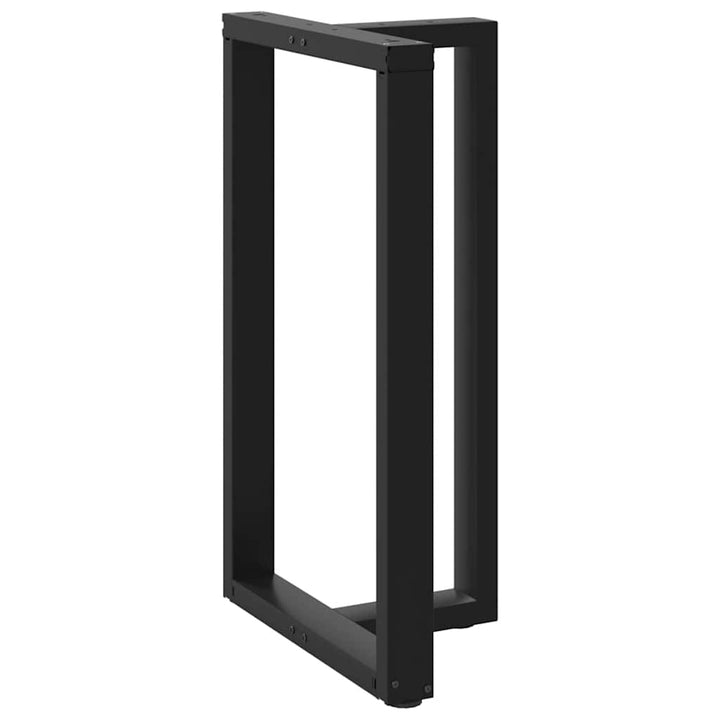 barbordsben T-formet 2 stk. sort 60x35x(100-101) cm stål