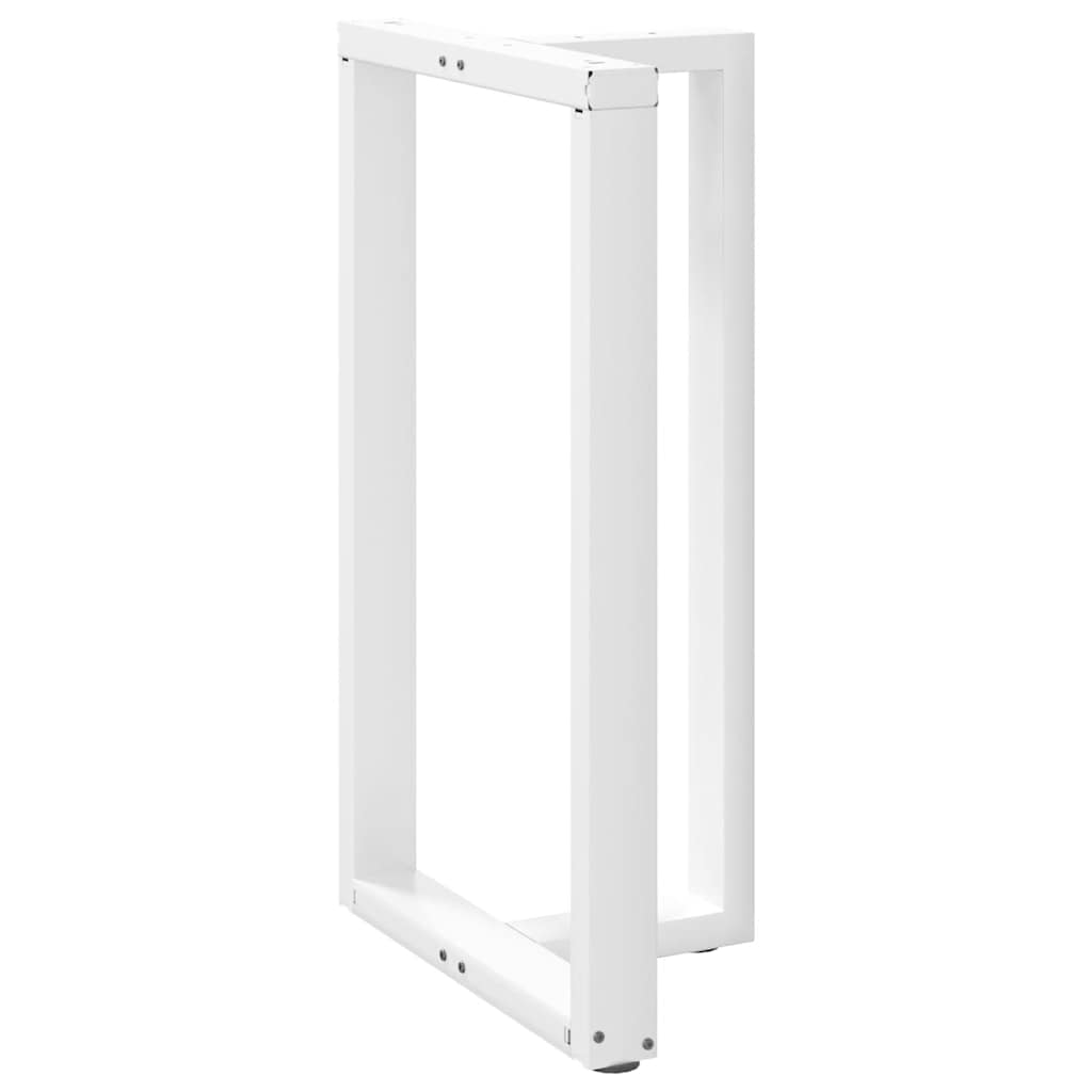 barbordsben T-formet 2 stk. hvid 60x35x(100-101) cm stål
