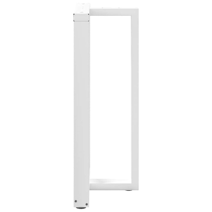 barbordsben T-formet 2 stk. hvid 60x35x(100-101) cm stål