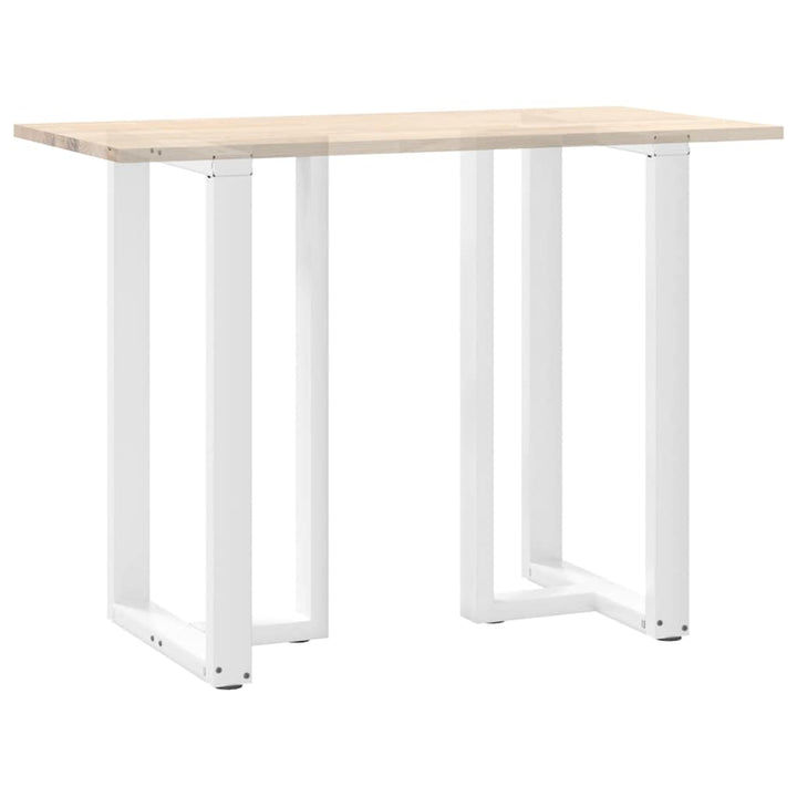 barbordsben T-formet 2 stk. hvid 60x35x(100-101) cm stål