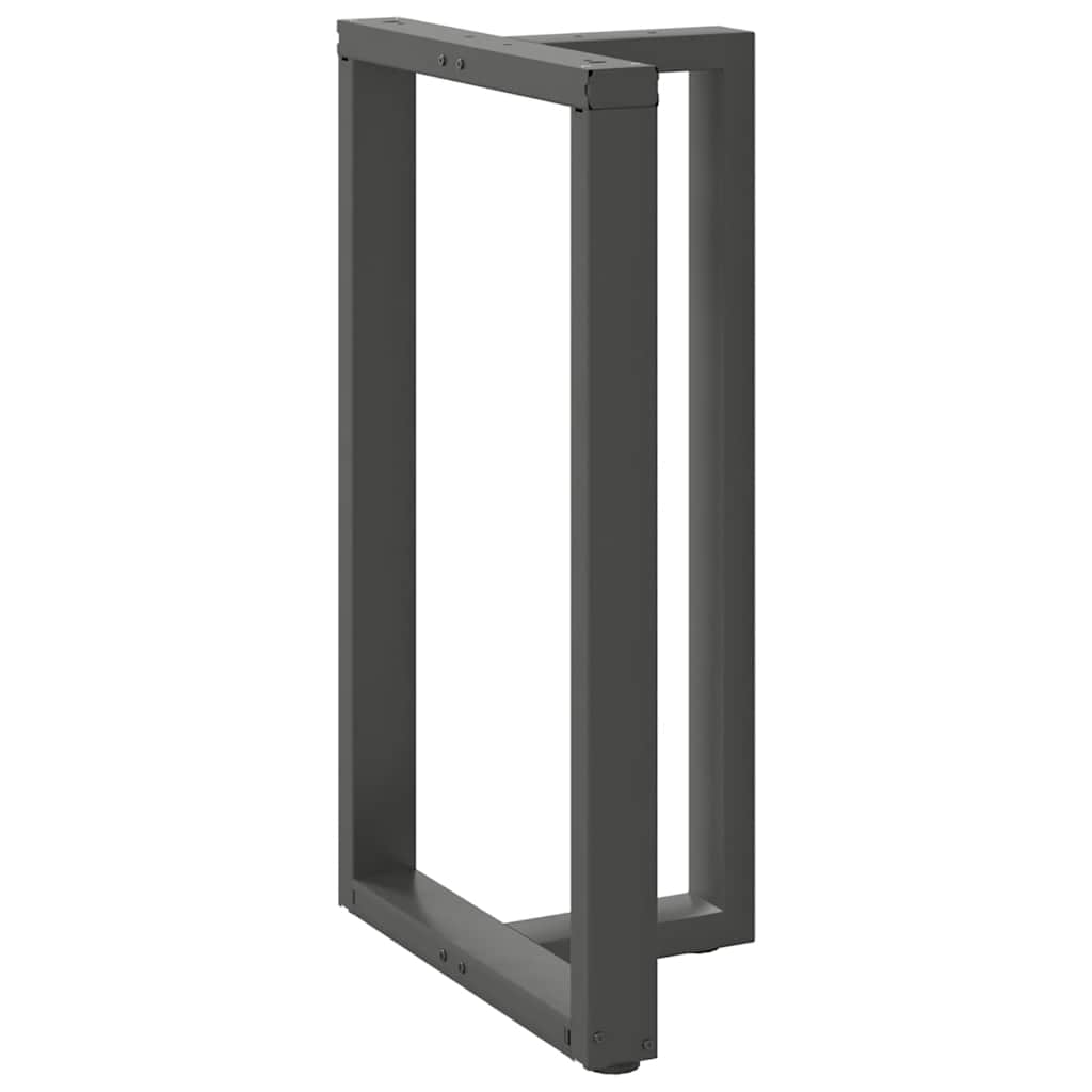 barbordsben T-formet 2 stk. antracit 60x35x(100-101) cm stål