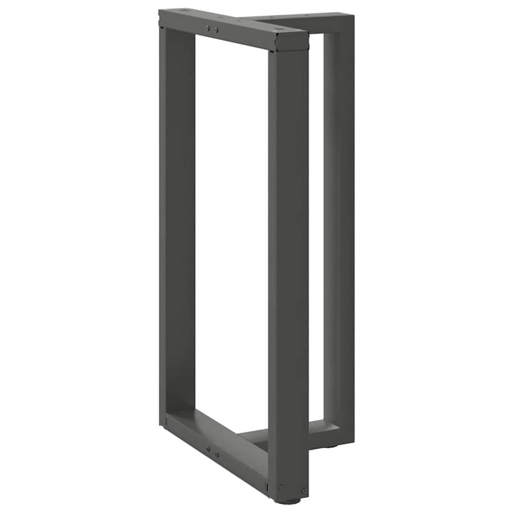 barbordsben T-formet 2 stk. antracit 60x35x(100-101) cm stål