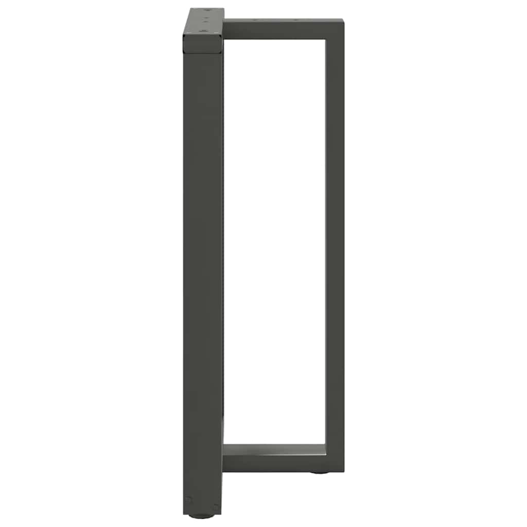 barbordsben T-formet 2 stk. antracit 60x35x(100-101) cm stål