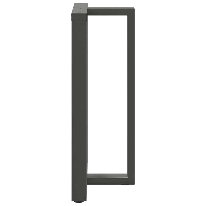barbordsben T-formet 2 stk. antracit 60x35x(100-101) cm stål