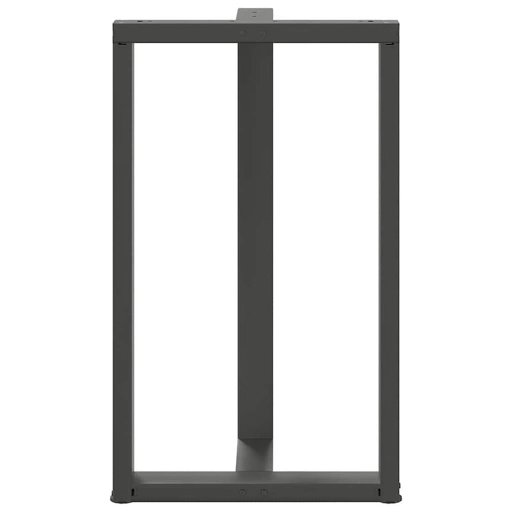 barbordsben T-formet 2 stk. antracit 60x35x(100-101) cm stål