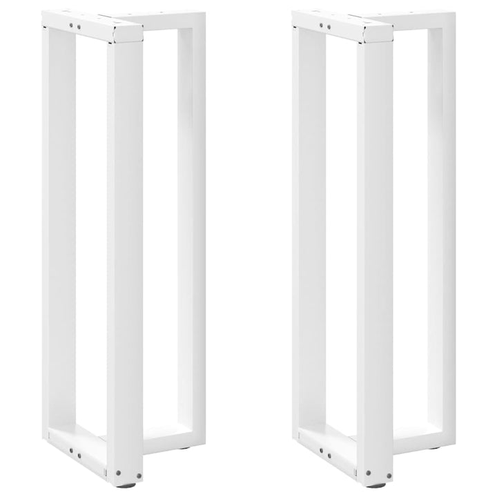 barbordsben T-formet 2 stk. hvid 40x35x(110-111) cm stål