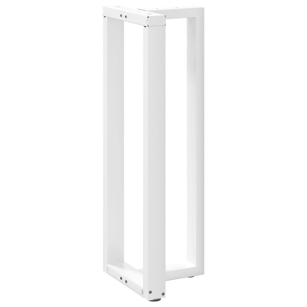 barbordsben T-formet 2 stk. hvid 40x35x(110-111) cm stål