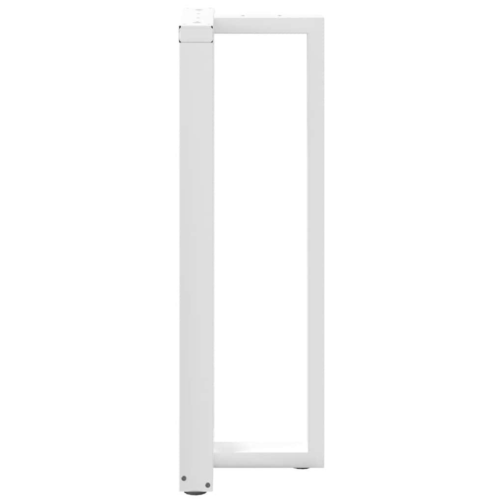 barbordsben T-formet 2 stk. hvid 40x35x(110-111) cm stål