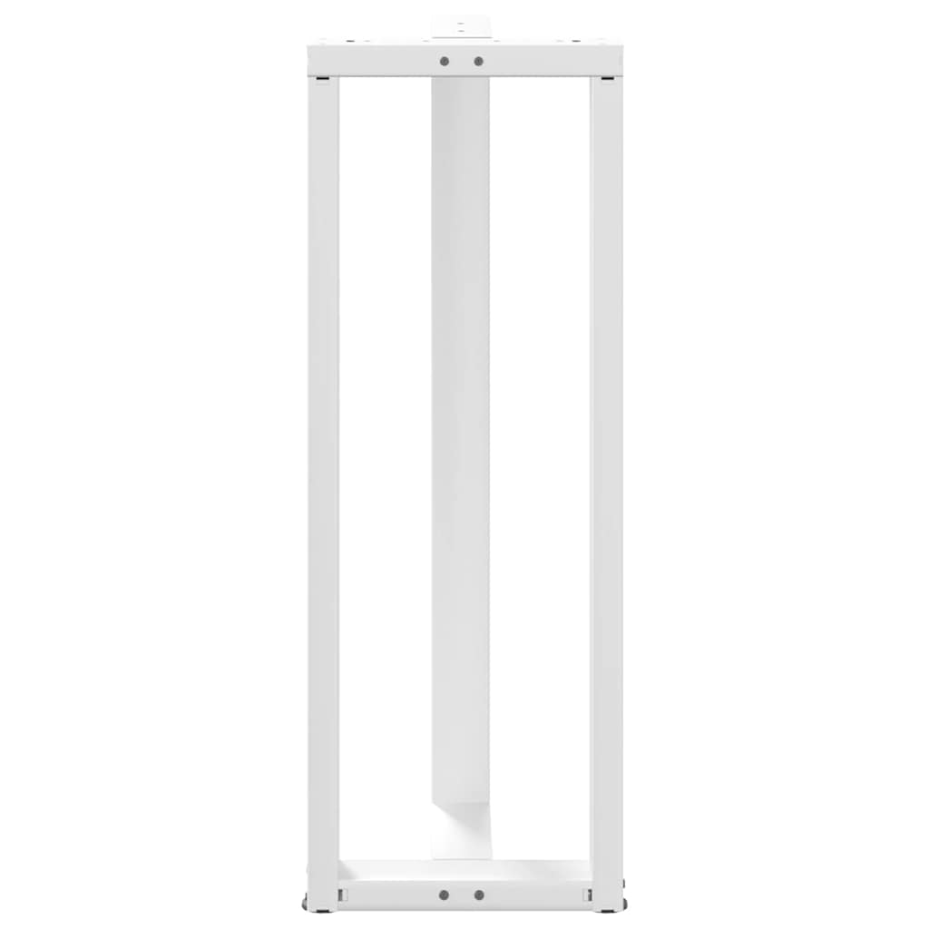 barbordsben T-formet 2 stk. hvid 40x35x(110-111) cm stål