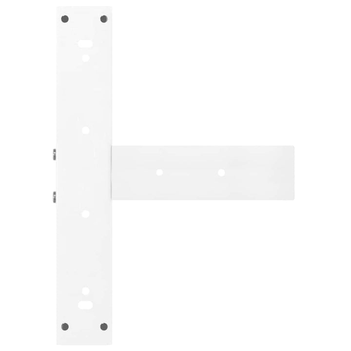 barbordsben T-formet 2 stk. hvid 40x35x(110-111) cm stål