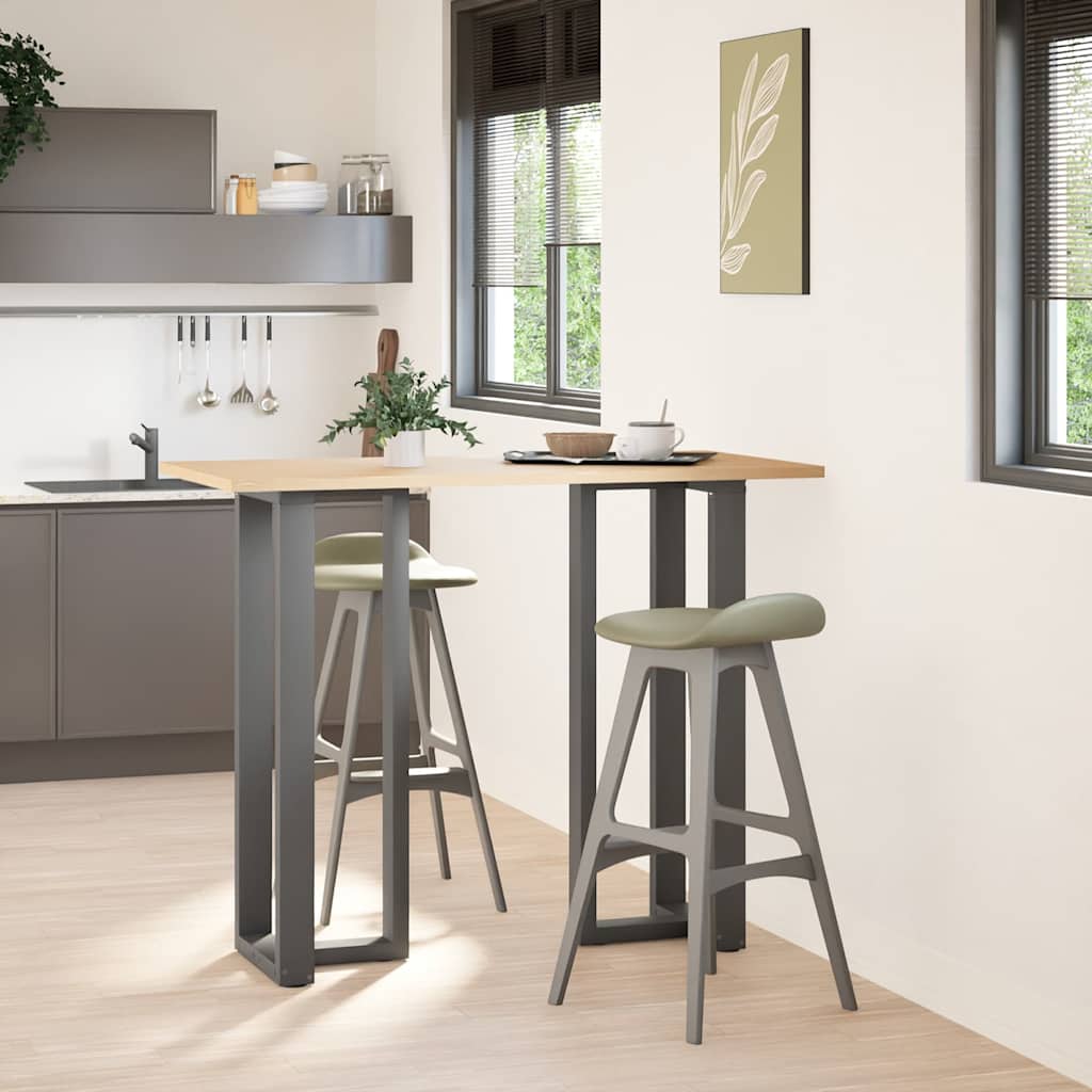 barbordsben T-formet 2 stk. antracit 40x35x(110-111) cm stål