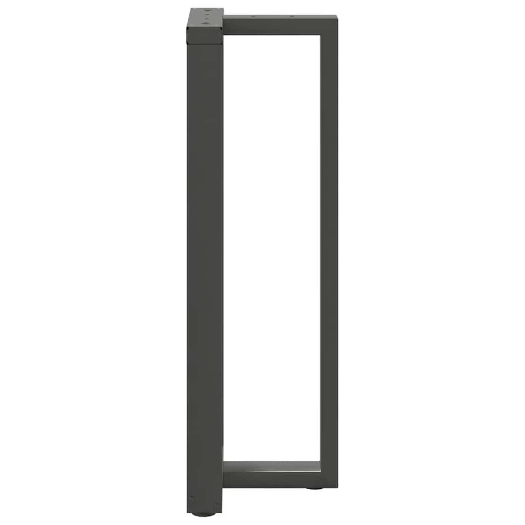 barbordsben T-formet 2 stk. antracit 40x35x(110-111) cm stål