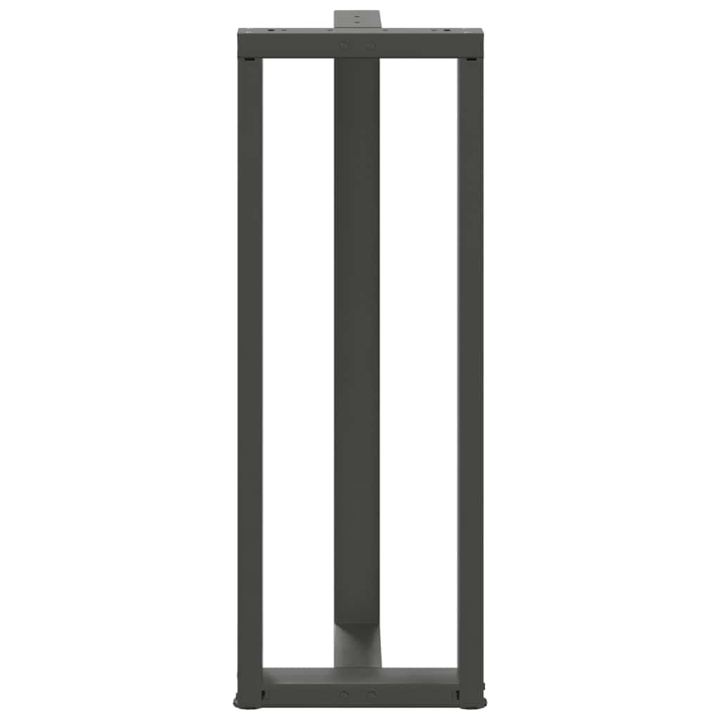 barbordsben T-formet 2 stk. antracit 40x35x(110-111) cm stål